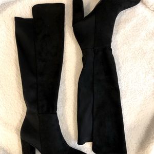 Zigi soho tall black suede/synthetic boots.